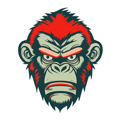 Regal Fury: Isolated Gorilla King - The Angry Majesty of Kong's Head