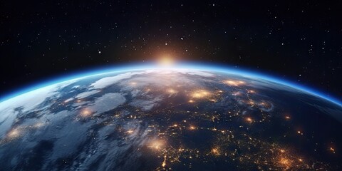 Obraz premium Galaxy, stars and mystery of space. Earth, sun and vast universe