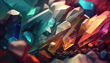 abstract and glamourous broken glass wallpaper for stylish setup generative ai