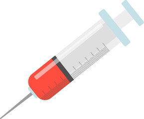 Blood syringe illustration