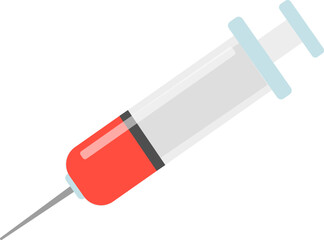 Blood syringe illustration