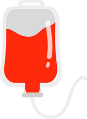 Blood donation bag illustration