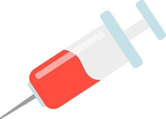 Blood syringe illustration