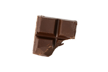 A chocolate bar isolated on white background.
