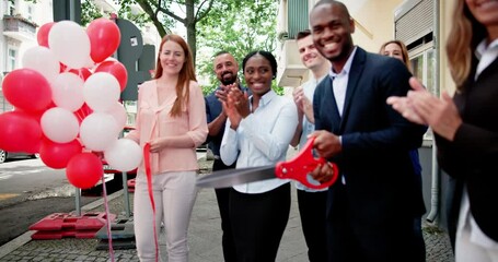 Ribbon Cut Ceremony Outdoors