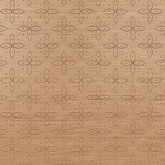 Pattern of flower carved on wood background, Wood Carving