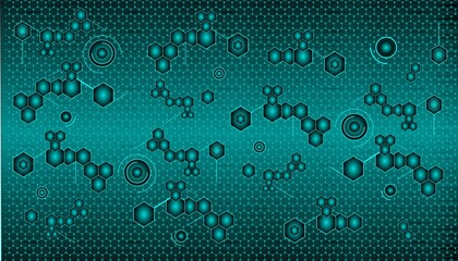 blue hexagonal pattern shapes wallpaper