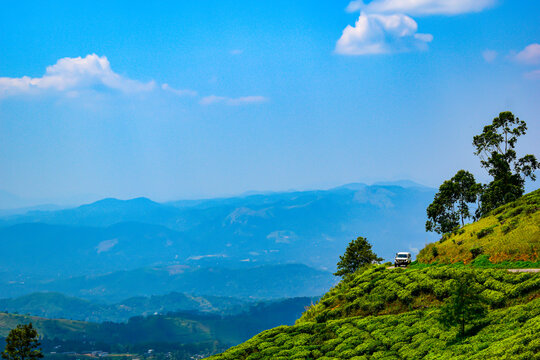 landscape with mountains and sky