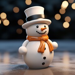 New Year's snowman, fabulous snowman Generative AI