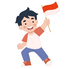 Indonesia independence day illustration