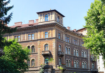  Vintage building at Andrassy Avenue in Budapest, Hungary