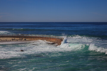 Obraz premium Waves crashing at Children's Pool San Diego California