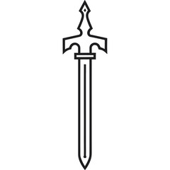 Sword blade svg vector outline