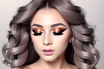 portrait of a woman with makeup