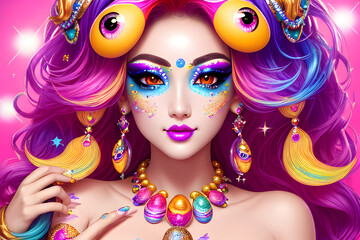 portrait of a girl with makeup