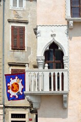 Fototapeta premium Edificio veneciano en Piran, Eslovenia