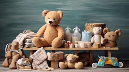 Teddy bear in a toy