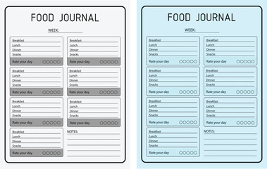 Daily food planner design template EPS 10
