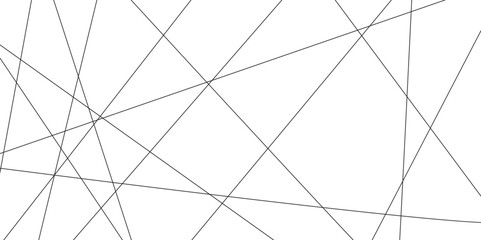 Black and white abstract random chaotic liens background. Geometric lines with banner design background.