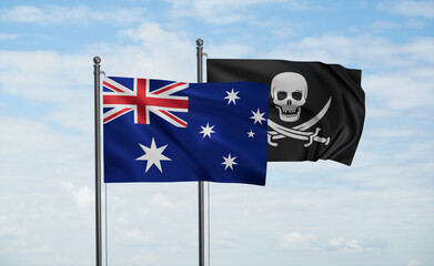 Pirate and Australia flag