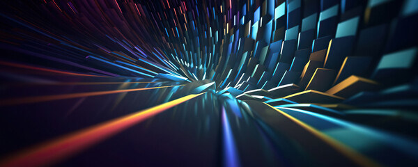 Abstract digital background. Data universe illustration. Ideal for depicting network abilities, technological processes, digital storages, science, education, etc.