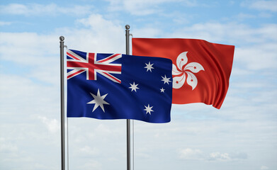 Hong Kong and Australia flag