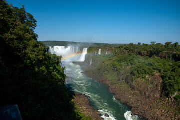 Fototapeta na wymiar Photo of the Iguazu Falls in Brazil