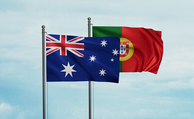 Portugal and Australia flag