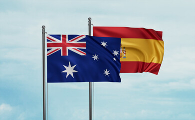 Spain and Australia flag