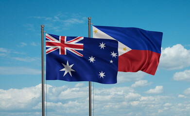 Philippines and Australia flag