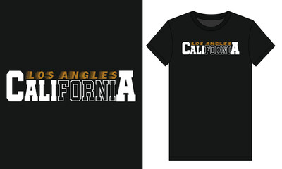 Los Angles California Typography T Shirt Design