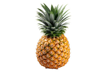 A realistic portrait of Pineapple in a basket, isolated PNG
