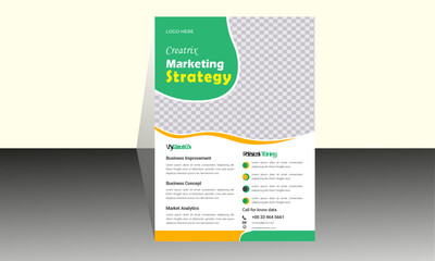 Creative  construction  colorful business flyer web design, vector template design or business poster template design.

