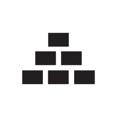pile of bricks icon vector symbol