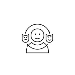 mood swings line icon