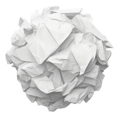  Crumpled paper ball isolated.