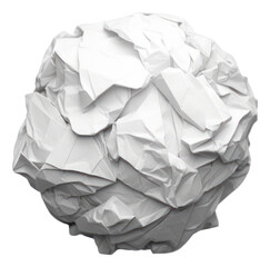  Crumpled paper ball isolated.
