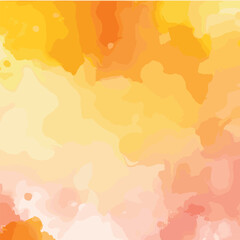 Abstract watercolor orange background Texture, vector Illustration