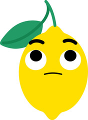 Lemon Face Looking Up