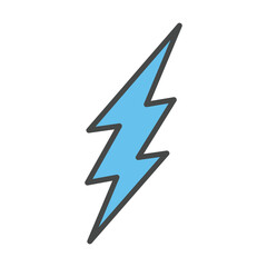 Lightning bolt icon vector on trendy design