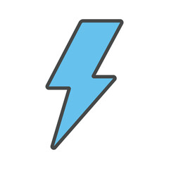 Lightning bolt icon vector on trendy design