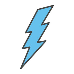 Lightning bolt icon vector on trendy design