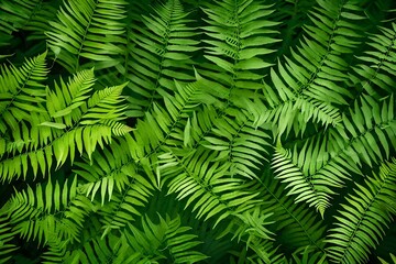 Naklejka na ściany i meble fern green leaf background AI GENERATED 