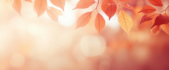 Autumn leaves background. Generative AI.