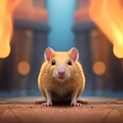 rat mouse isolated on a colored background
