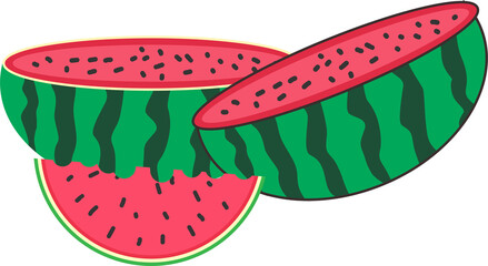 watermelon vector illustration