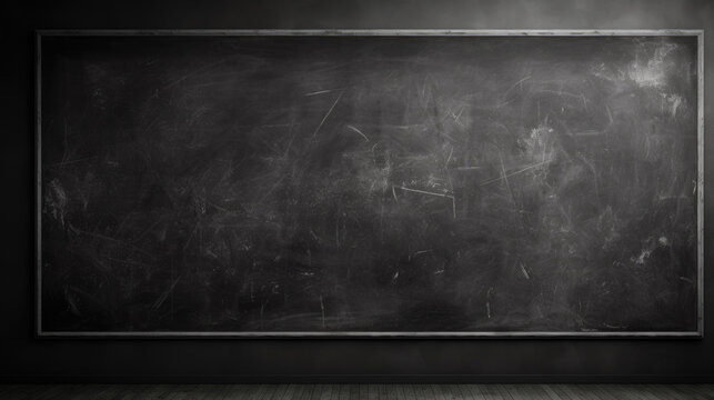 an old vintage school blackboard with free text space for designers. Generative AI