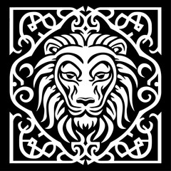 Vector lion celtic knot
