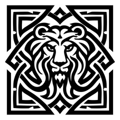 Vector lion celtic knot
