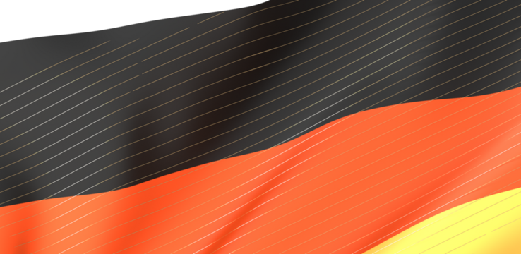 3D illustration of germany flag